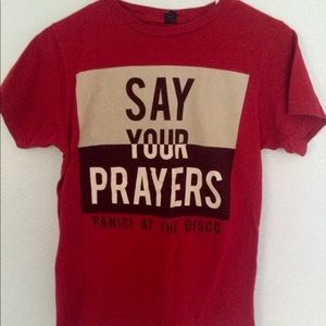 Panic! at the Disco Hot Topic band tee.